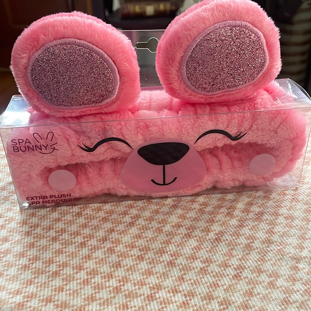 NIB plush headband with ears.